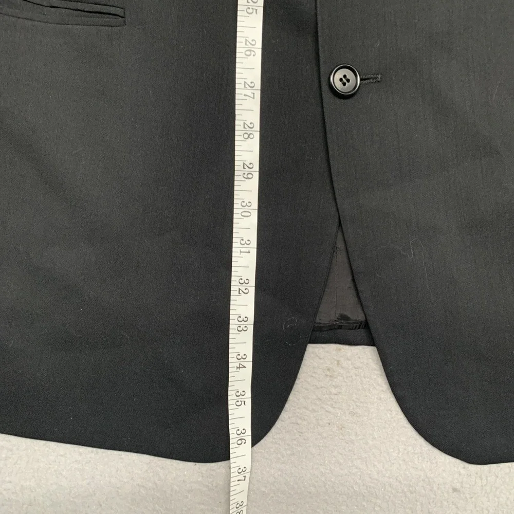 VTG Hugo Boss Einstein Sigma Wool Blazer Jacket 3-Button‎ Black Men 46L USA Made